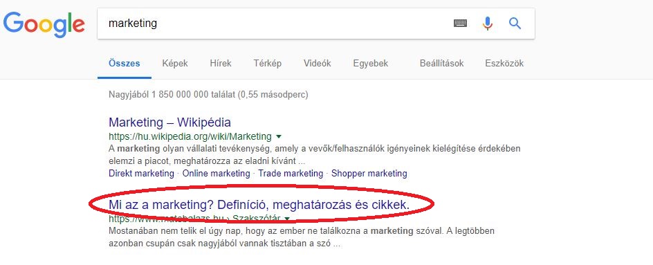 Meta cím cimke példa és a SEO