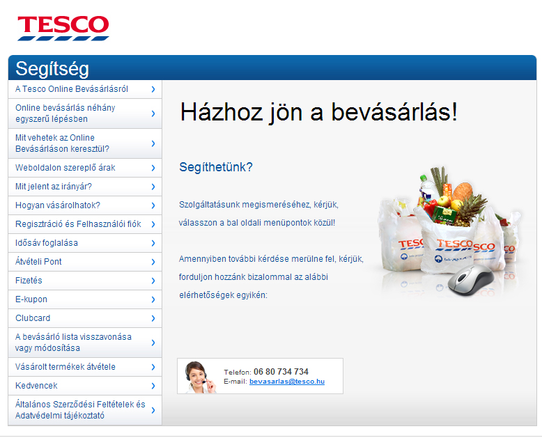 Tesco webáruház elemzése online marketing szempontból