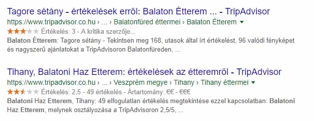 Értékelések schema jelölőnyelvvel SEO