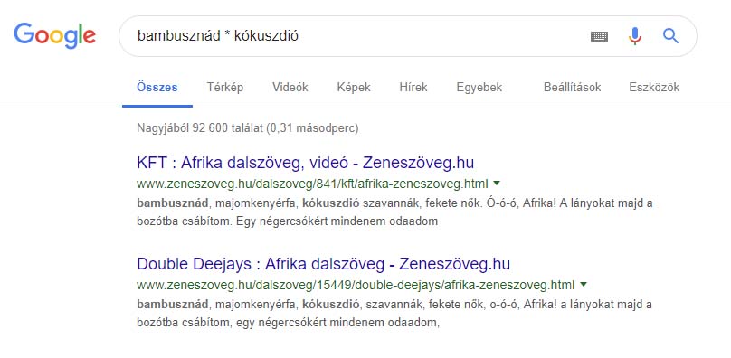 Hogyan keressek a Googleben. ha nem vagyok biztos valamiben? 