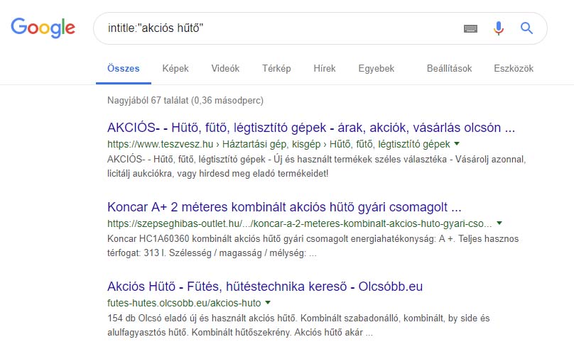 Hogyan keressek a Google-ben csak a cím alapján?