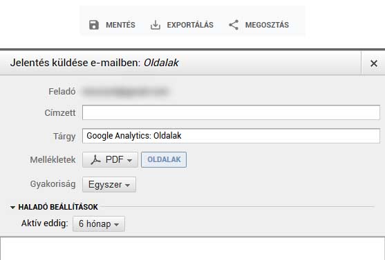 Egyéni jelentések a Google Analyticsben