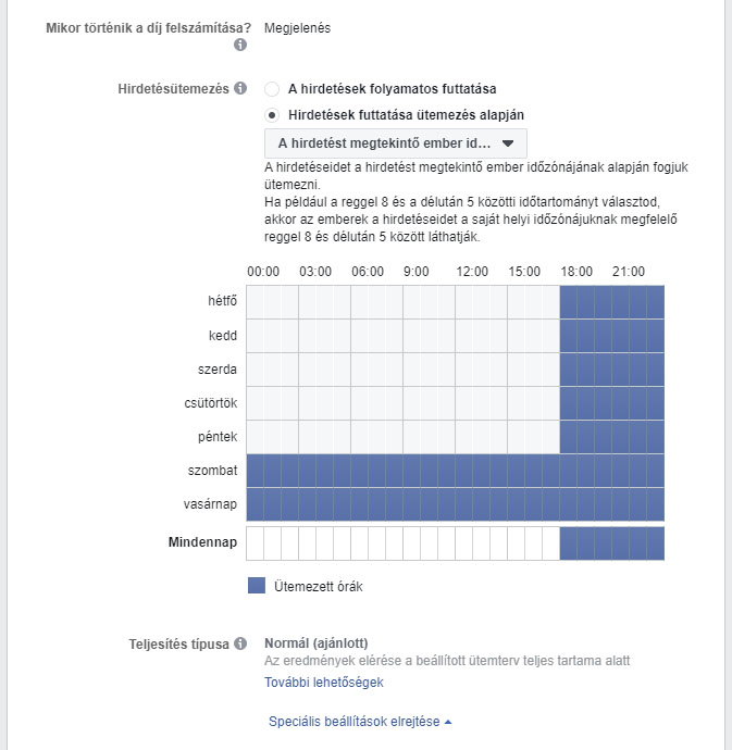 Instagram hirdetés keret beállítása