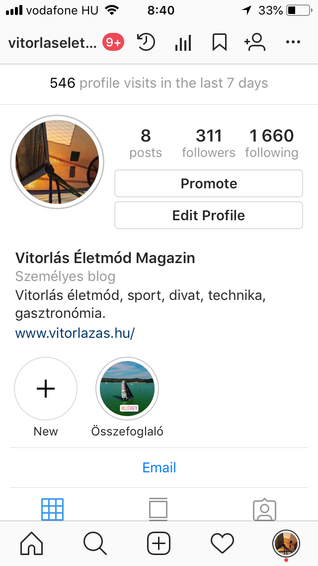 Üzleti Instagram oldal